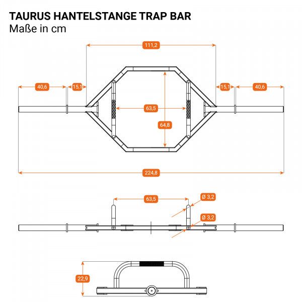 Taurus Manubri & Pesi: Taurus Hantelstange Trap Bar Hex Bar – Nuovo (secondo la descrizione) da Thalwil venduto da Vollkorn77 2