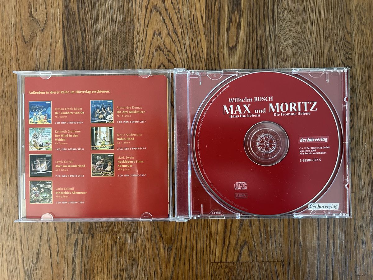 CD: Wilhelm Busch Max und Moritz CD   – Usato da Wolhusen venduto da eve_m6cg 1