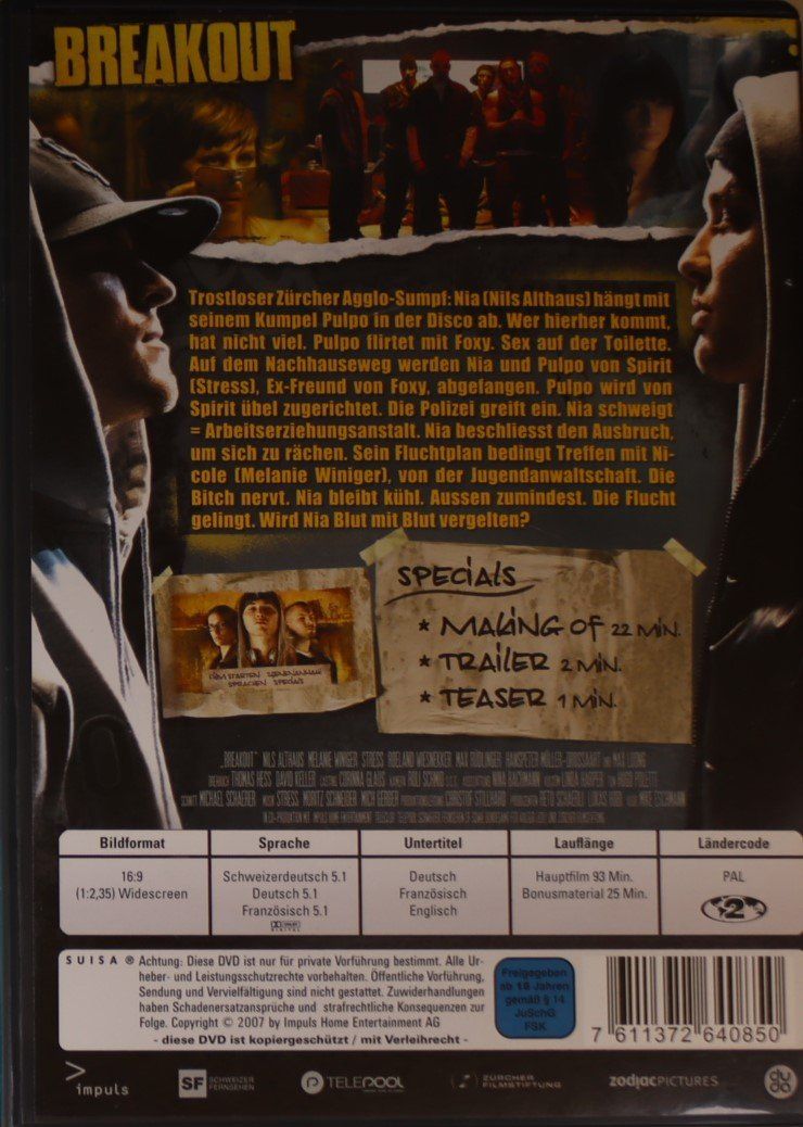 Alle DVDs: breakout – Gebraucht aus Luzern von CONTENTI 2