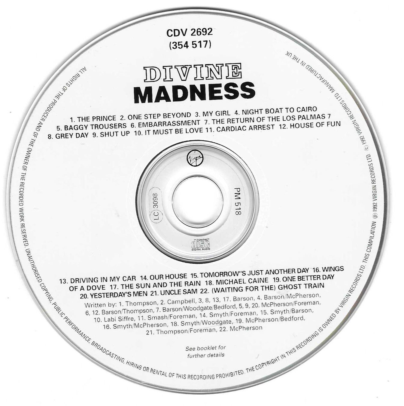 CD: MADNESS  -  DIVINE – Usato da Bex venduto da Giorgiob 2