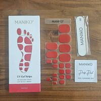 MANIKO UV Gel Strips Pedicure Statement Rot 28