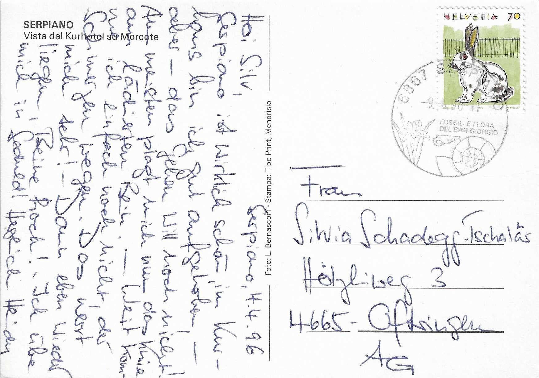 Cartoline postali: Serpiano TI – Usato da Rothrist venduto da Stranglehold 1