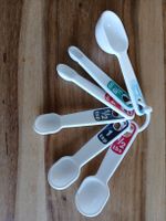 Messlöffel Set Kunststoff weiss 6 teilig guter Zustand