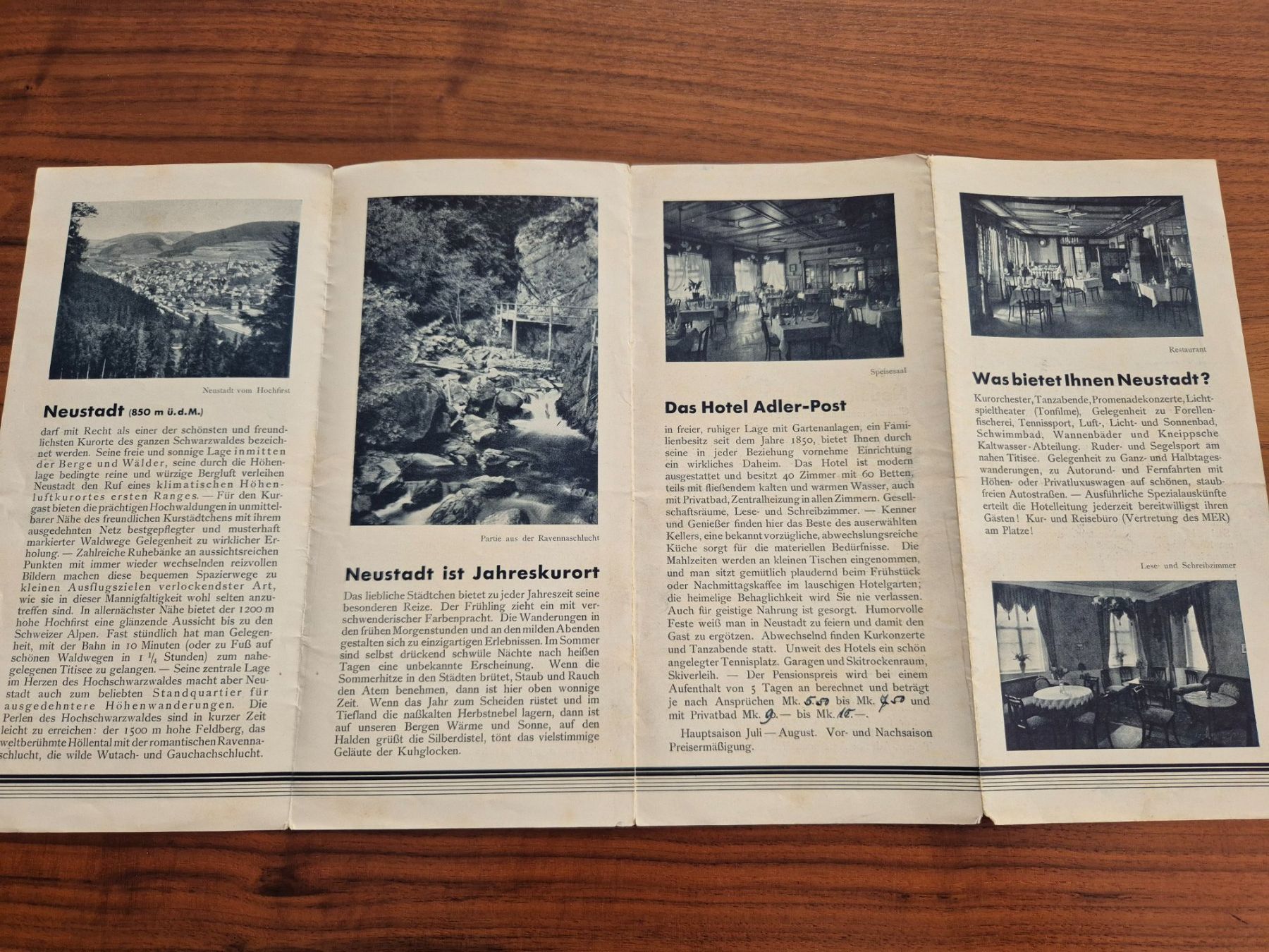 Documenti: Neustadt Hotel Adler-Post Prospekt Vintage – Usato da Lalden venduto da aneleh58 3