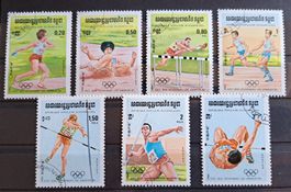 JO 1984 Los Angeles - Cambodge Michel Série 568 - 574 ʘ