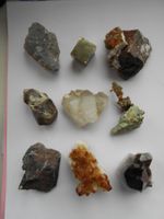 Sammlung Mineralien Kristalle ca. 900 gr. 9 Ex International