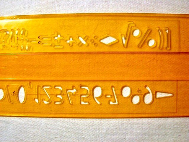ROTRING Schablone Lineal Norm Schrift Buchstaben Ziffern (Gebraucht) in ...