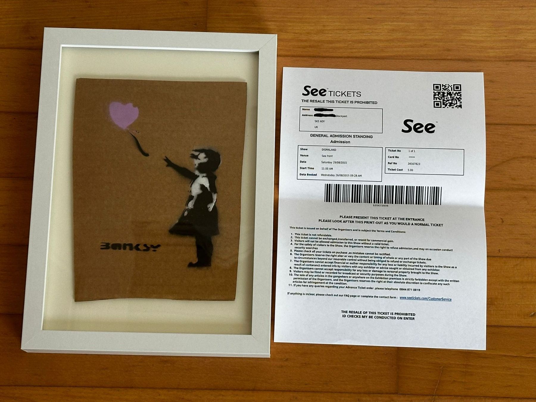 バンクシー Dismaland free art BANKSY バンクシー Flower Thrower w