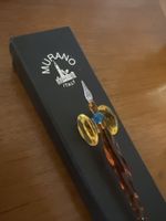 Plume en verre de Murano avec son coffret d'origine!