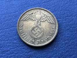 Drittes Reich 10 Reichspfennig 1938 A ungereinigt