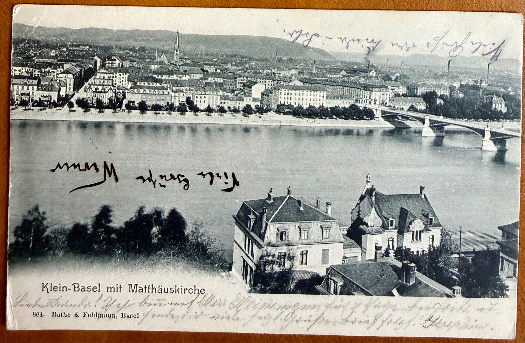 Cartoline postali: Klein  Basel mit Matthäuskirche 1904 – Usato da Lutry venduto da Ediego