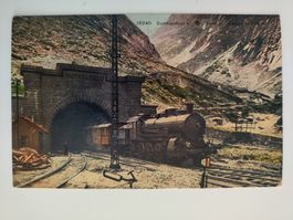 Dampflokomotive,Gotthardtunnel dat. 1909
