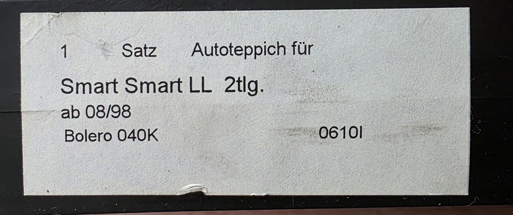 Smart Teppiche / Matten: original Smart fortwo 451 Automatten – Neu und originalverpackt aus Ehrendingen von kikiflo 4