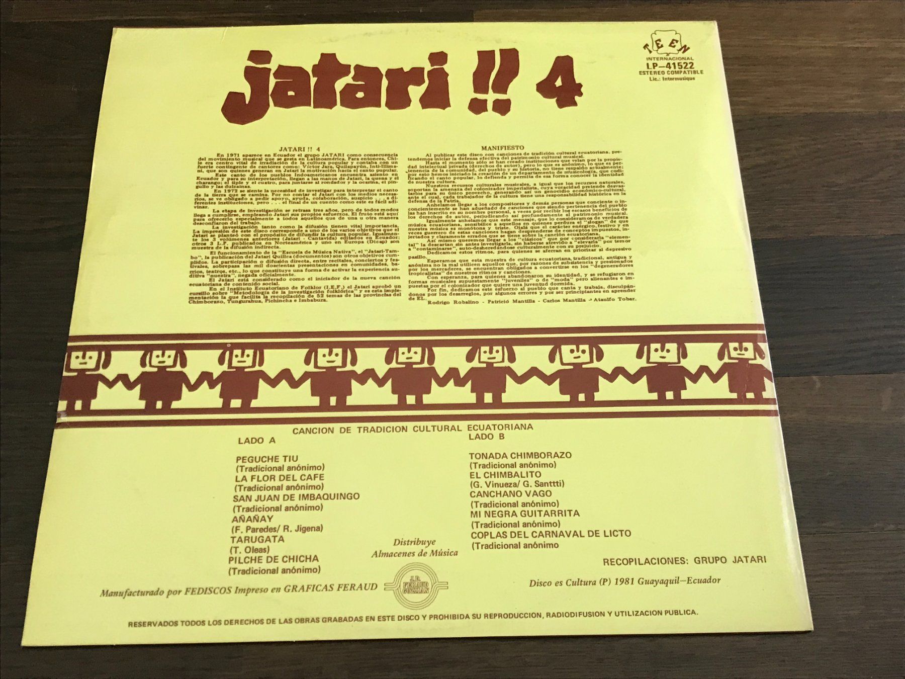Schallplatten: JATARI - Jatari!! 4 - Lp aus Ecuador! – Gebraucht aus Buchs AG von Archie 1
