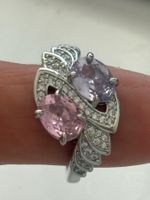Luxus Elegante Gr: 19/9 Ring Zirkonia Farbe Silber