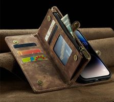 Braun Ledertasche für Iphone 13 14 15 16 17 - Etui Coque