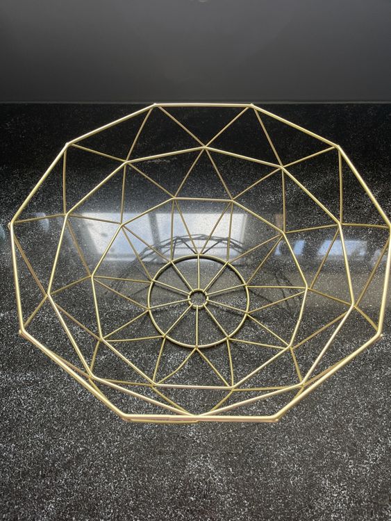 Hosit Goldene Obstschale Edelstahl - 19.8x18cm Manuell Galvanisiert