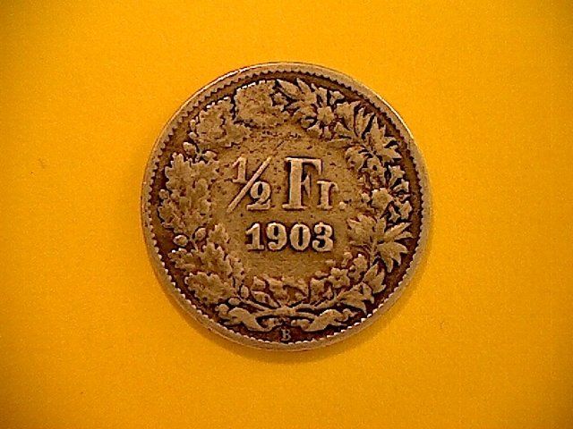 Alle Münzen: 50 Rp. 1903 – Gebraucht aus Buchs AG von Ged8