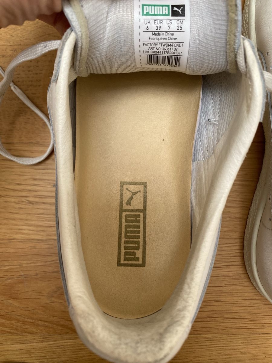 Puma Damenschuhe: Puma Clyde weiss Gr. 39 – Gebraucht aus Münchenstein von Ladypink7 6