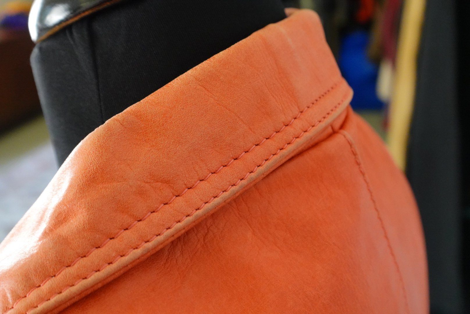 Giacche: Vintage Orange Genuine Leather Blazer Jacket – Usato da Lugano venduto da T.U.C. 2