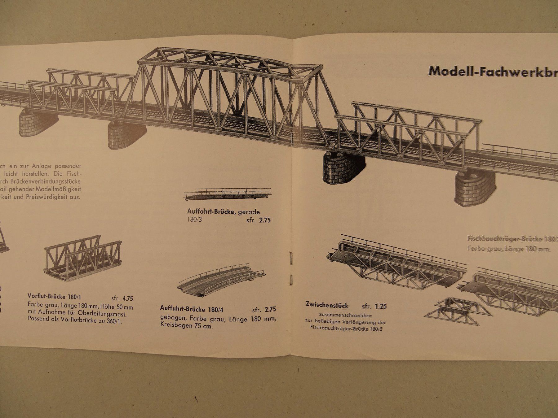 Vollmer Modellini di ferrovie: VOLLMER KATALOG 1954 – Usato da Grüningen venduto da Kartensammler 1