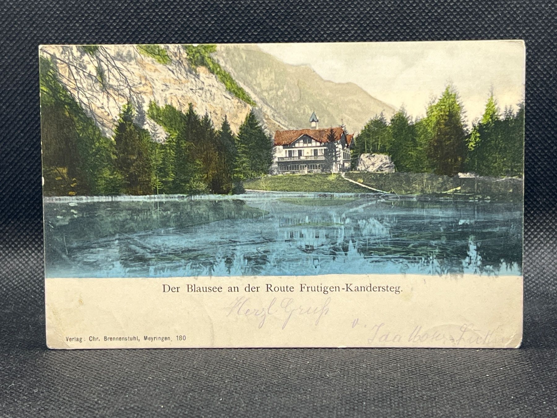 Cartes postales: Der Blausee an der Route Frutigen-Kandersteg – D'occasion à Widnau par Brusi9