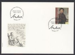 2010, FDC, 100. Todestag von Albert Anker (Nr. 1353)