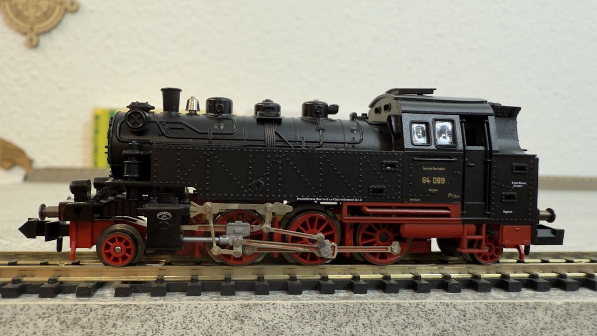 Trix Modellini di ferrovie: MINITRIX Dampflok BR 64 089 DB Spur N OVP – Nuovo (secondo la descrizione) da Schlieren venduto da rat_lq6b 1