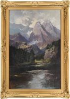 Theodor Guggenberger (1866-1929): Riessersee mit Waxenstein