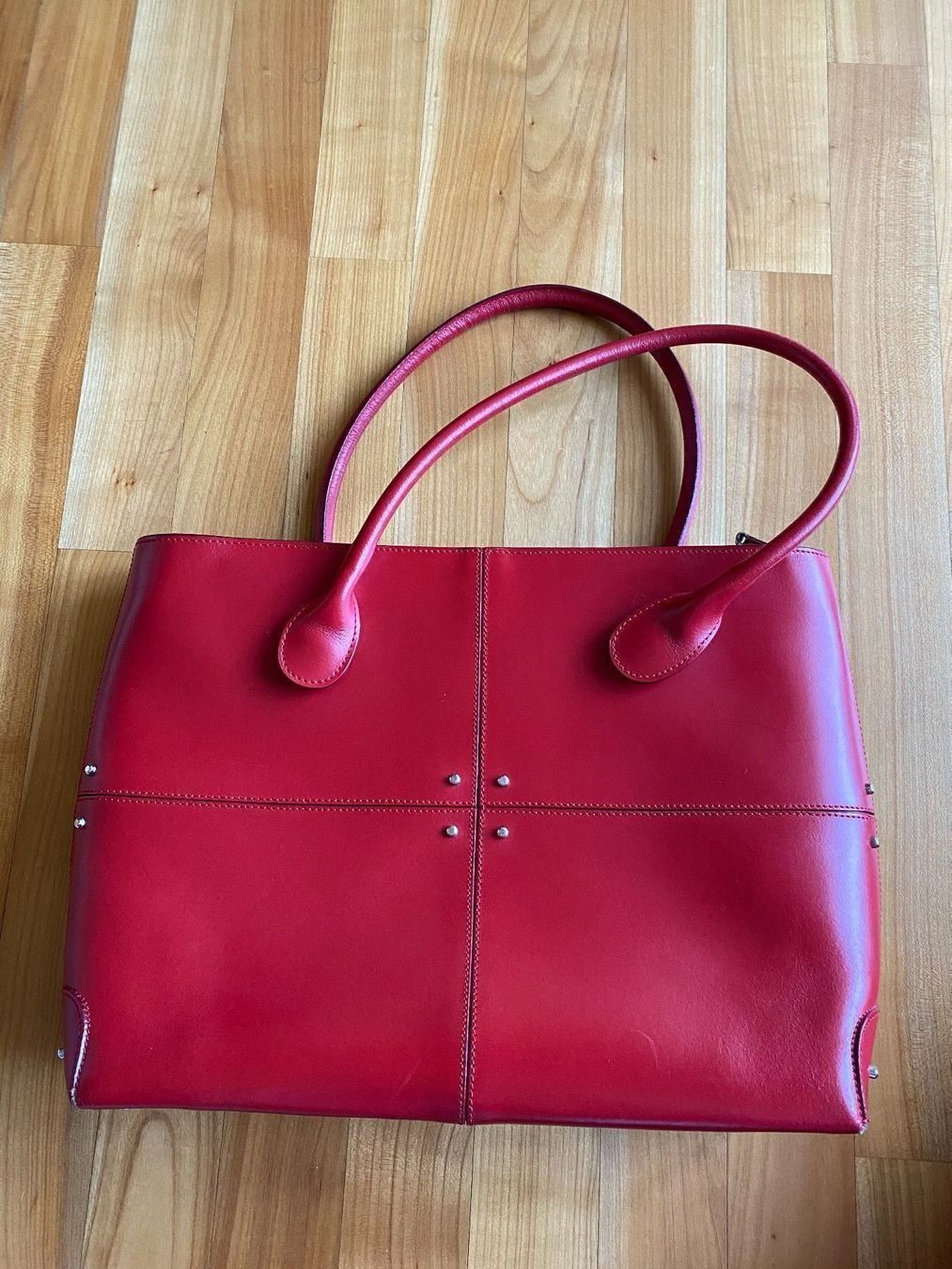 Taschen für Damen: Rote Leder Handtasche – Gebraucht aus Zug von tami12 1
