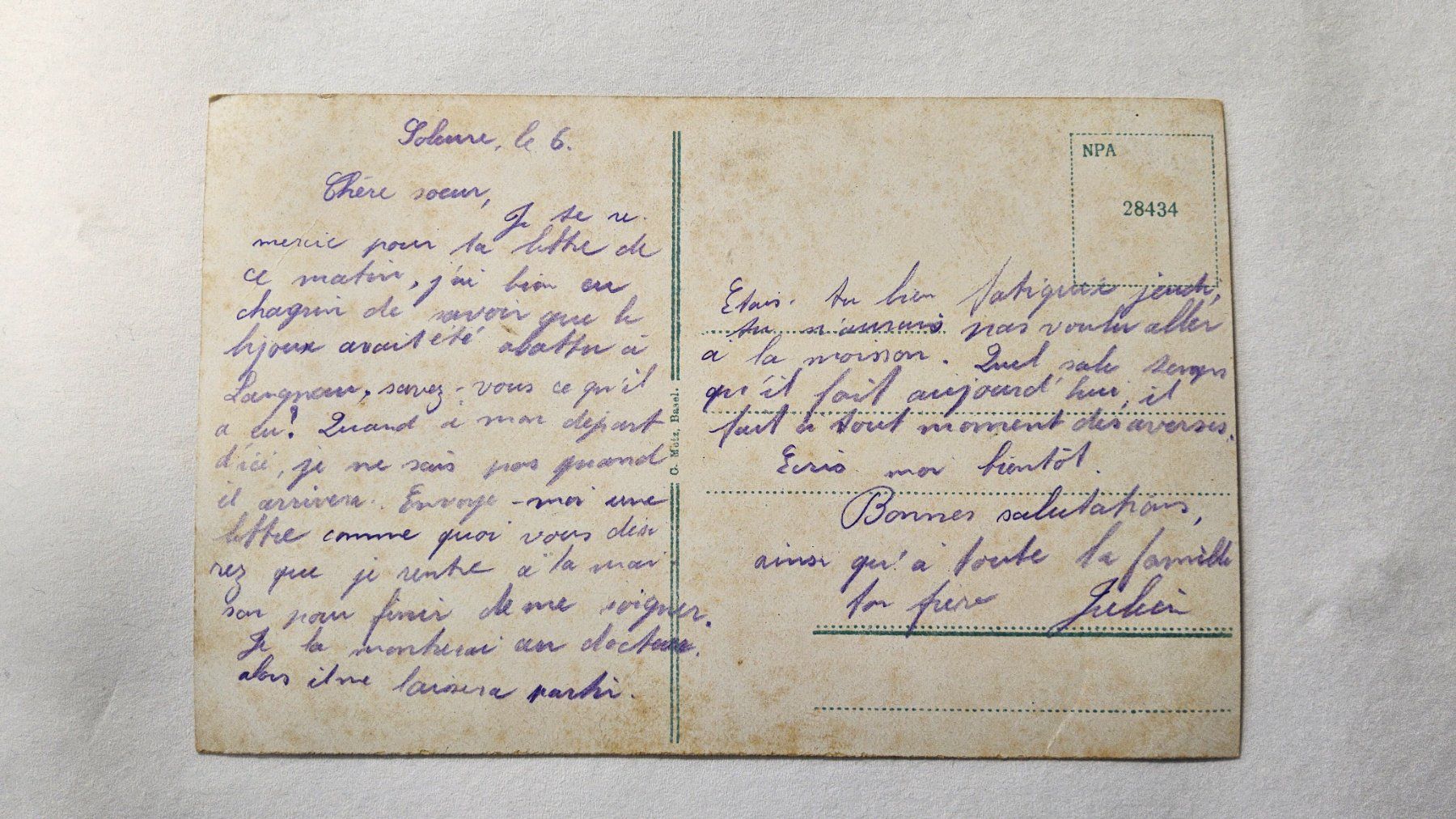 Ansichtskarten: Ancienne carte postale, Solothurn – Gebraucht aus Malleray von Frederic24 1