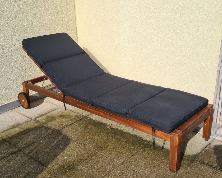 Sonnenliege Holz mit Polster von IKEA Äpplarö Kaufen auf Ricardo