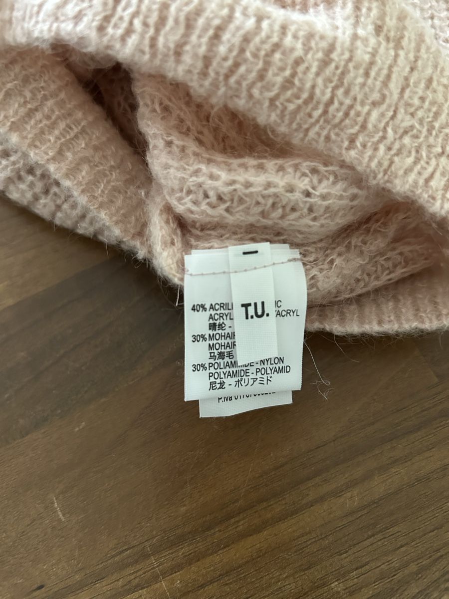 Pullover & Sweatshirts: ViCOLO Strickpullover Mohair Nude-Rosa One Size Cropped – Gebraucht aus Balsthal von LaLiLu77 3