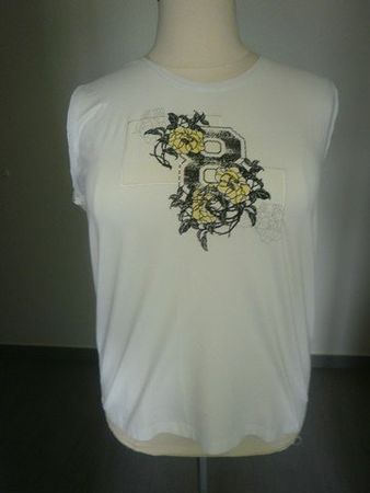 Top blanc en coton T. 48 et 50