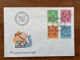 Pro Juventute FDC 1988  gest.(E1597)