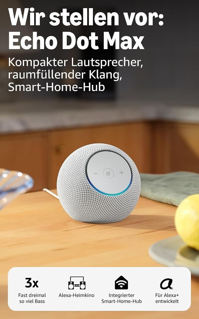 Amazon Haut-parleurs: Amazon Echo Dot Max Lautsprecher mit integriertem Smart-Home – D'occasion à Bronschhofen par twe_kcx5 2