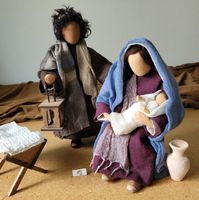Schwarzenberger Krippenfiguren 27cm Maria/Josef Gruppe N12