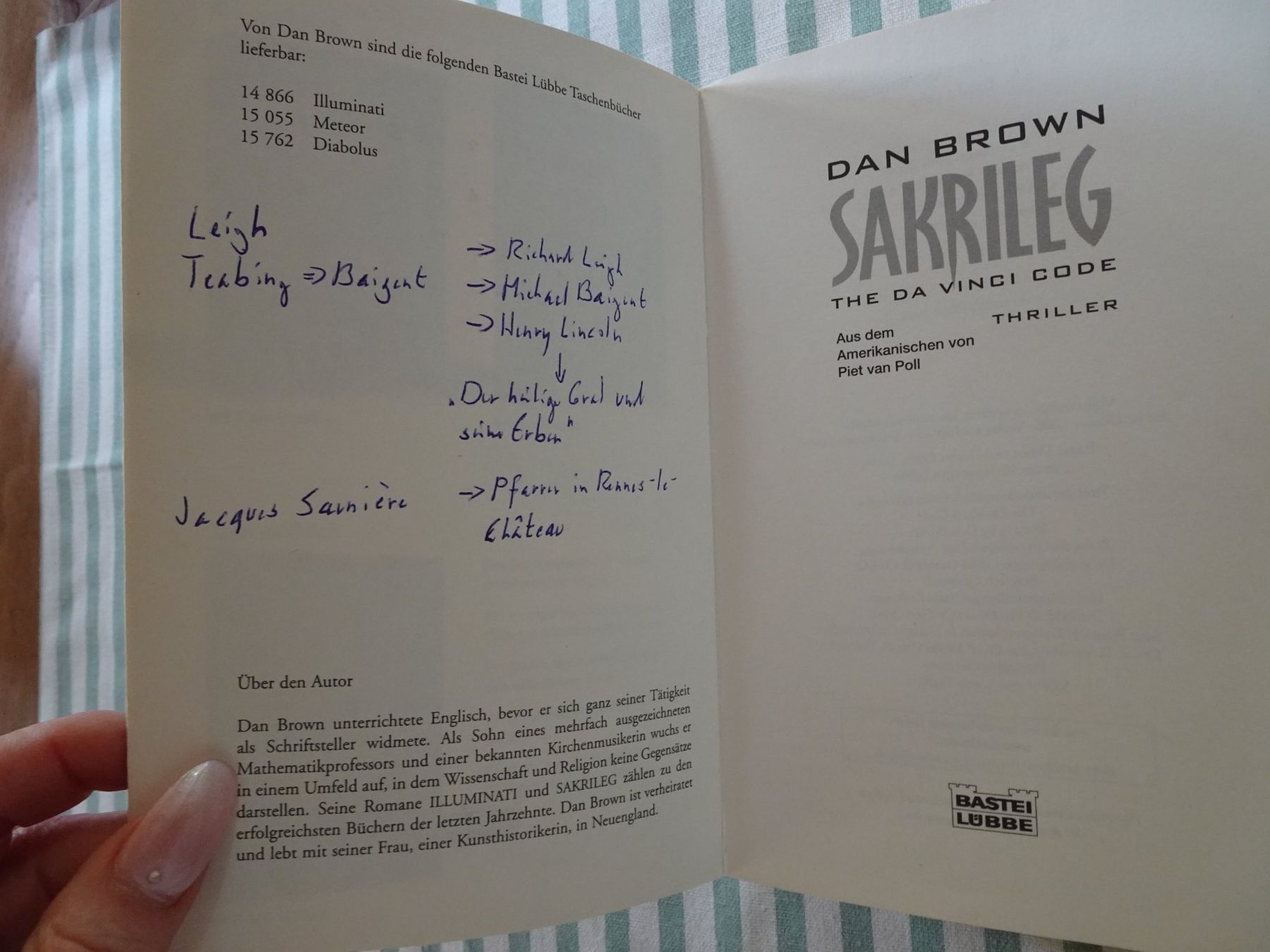 Libri: Dan Brown - Sakrileg - Thriller - B539 – Usato da Küssnacht am Rigi venduto da Bookslove-Divers 1