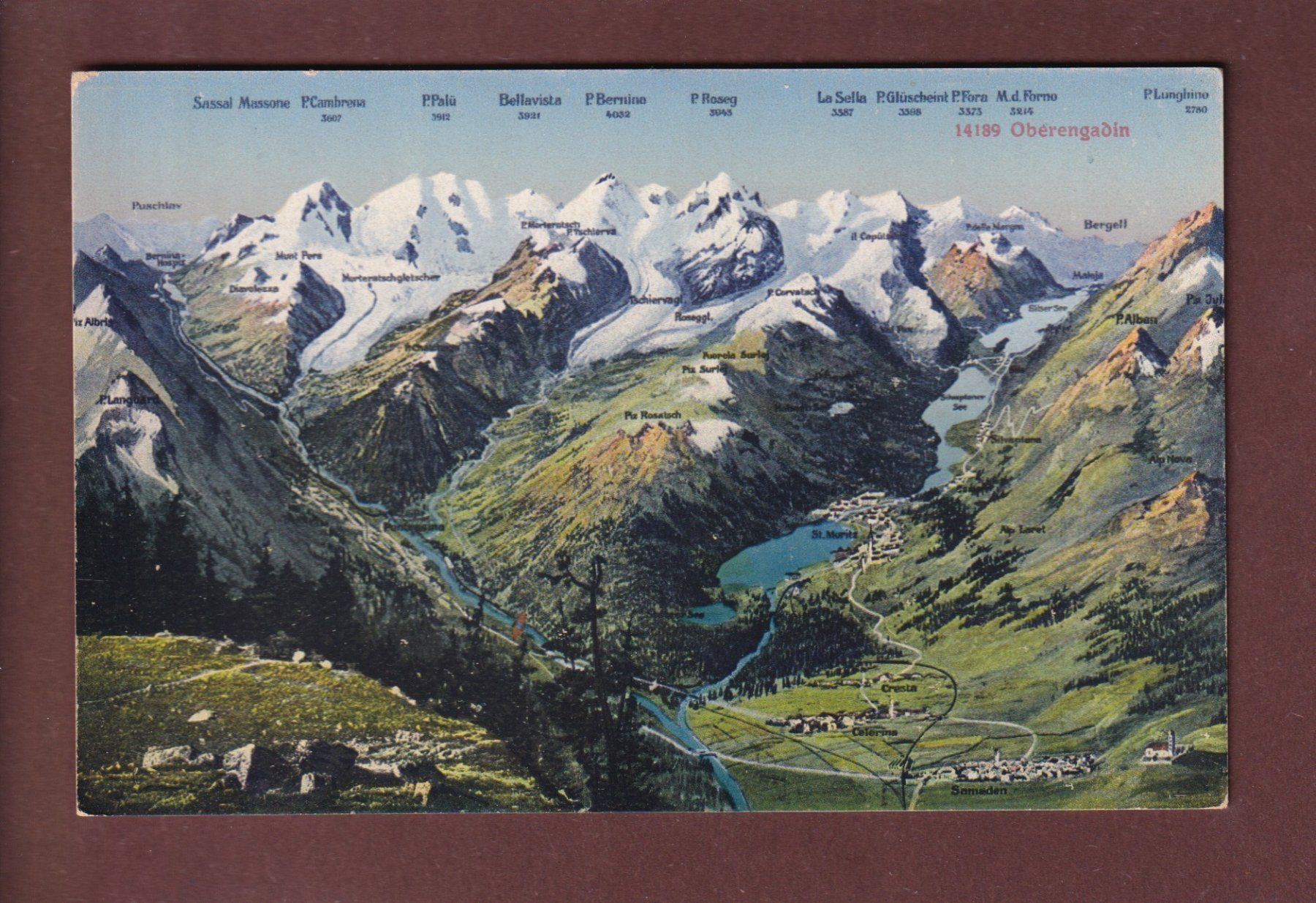 Cartoline postali: OBERENGADIN – Usato da Pully venduto da nicecards