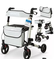 AREBOS Alu Rollator klappbar Leichtgewichtsrollator Laufhilf