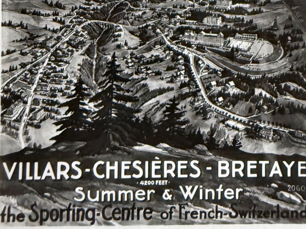 Cartoline postali: Villars - Chesières - Bretaye - Map Sporting Centre – Usato da Lutry venduto da Ediego 1
