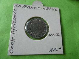 Central African States 1976 E ,  50  Francs  unz