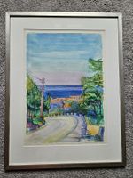 F. Brütschlin: Original Aquarell Südfrankreich (Cassis 1951)