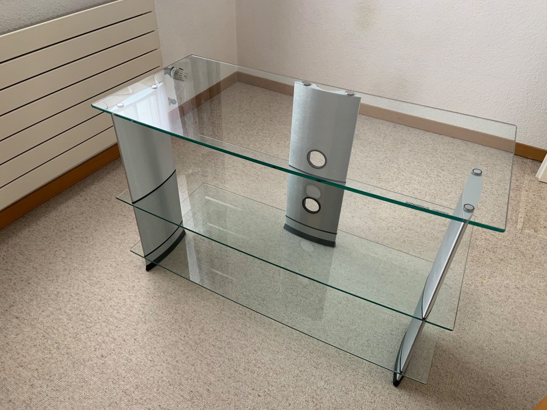 Mobili TV: SONONOURS PLASMA TV-Möbel, Glasplatte + Alu – Usato da Schlieren venduto da philmaj7 1