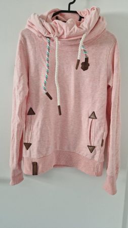 Naketano Pullover Hoodie rosa XXL Kragen Gr.M Damen