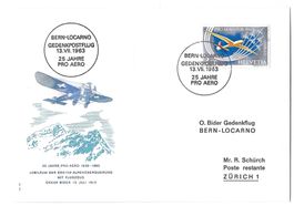 1963 Pro Aero Postflug Bern-Locarno SF 63.1b