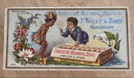 Antike Schachtel Box Seife Indische Blumenseife Wolff & Sohn