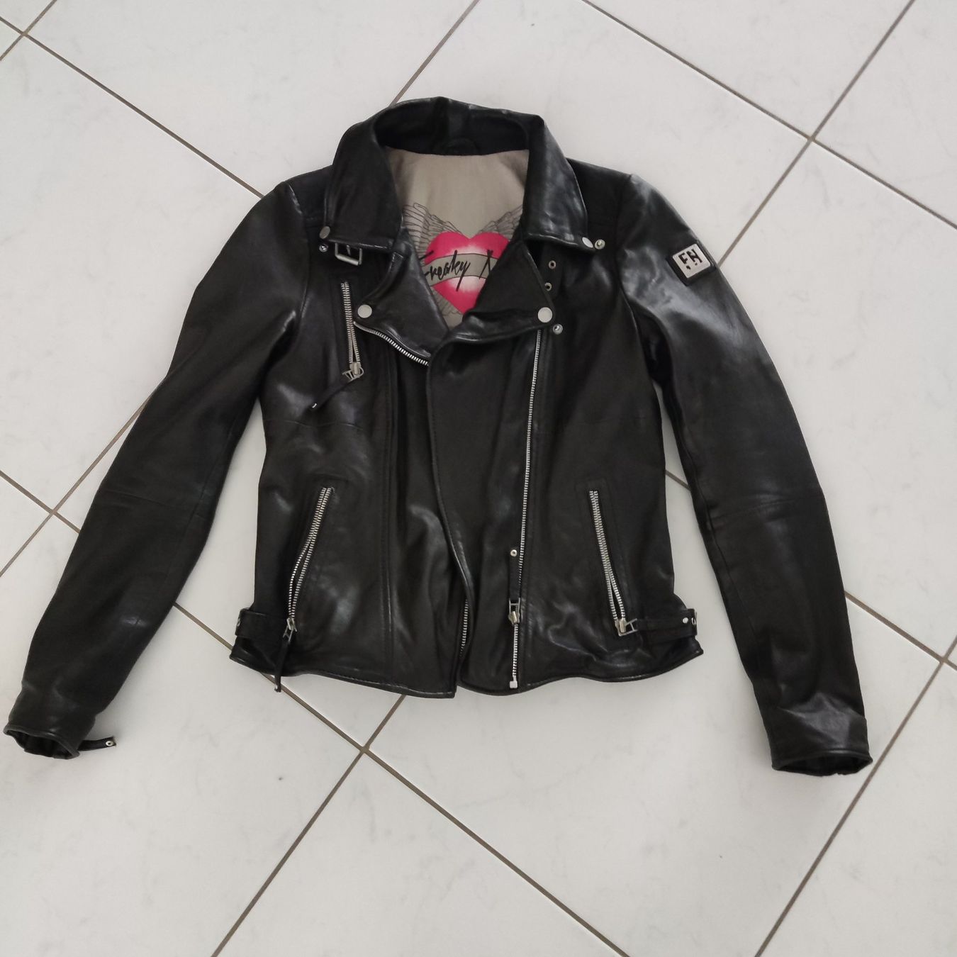 Giacche: Freaky Nation Lederjacke Gr M schwarz – Usato da Obernau venduto da Maracast 4