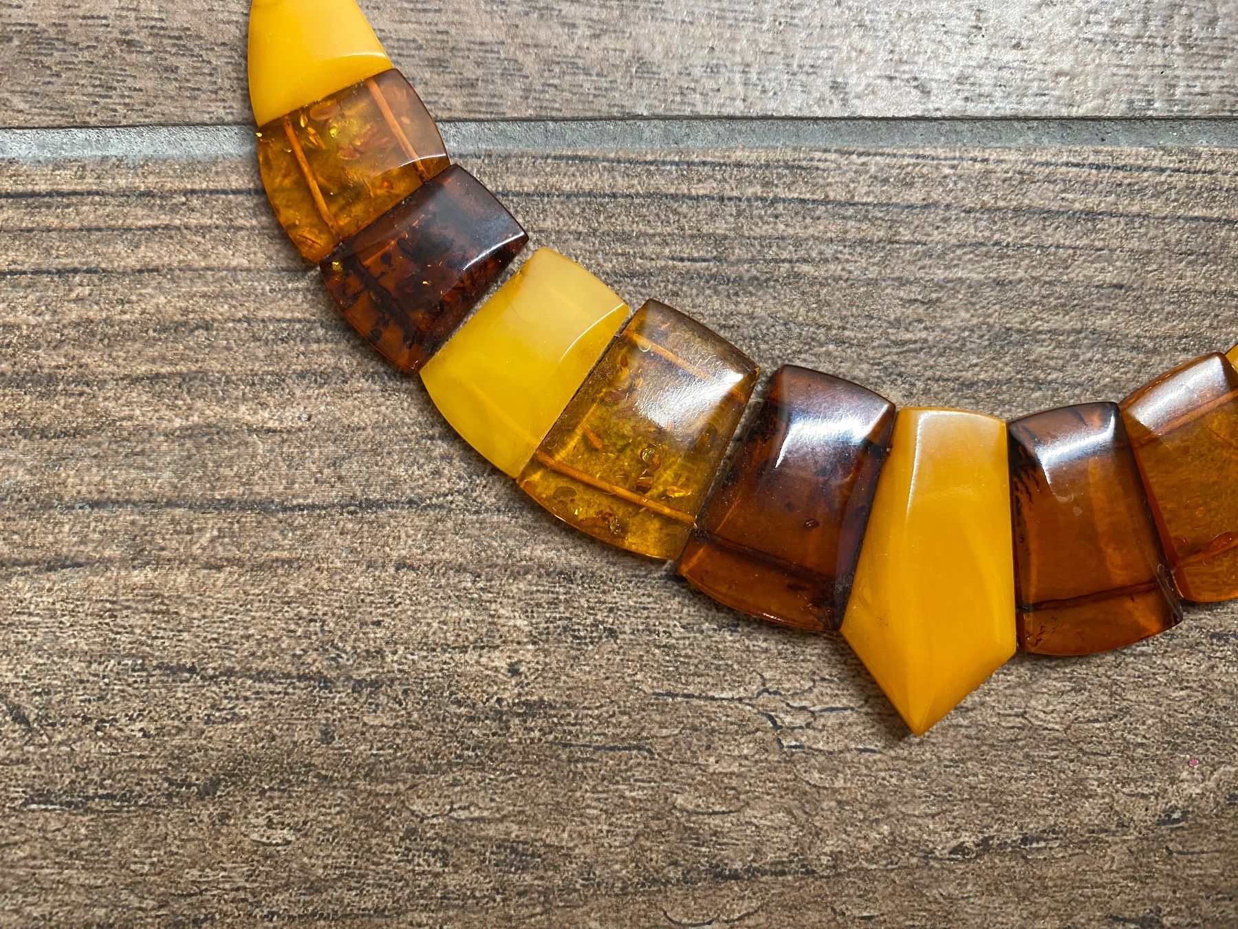 Catenine: Bernstein Halskette Collier Multicolor flach – Usato da Pratteln venduto da a23_j2gs 8