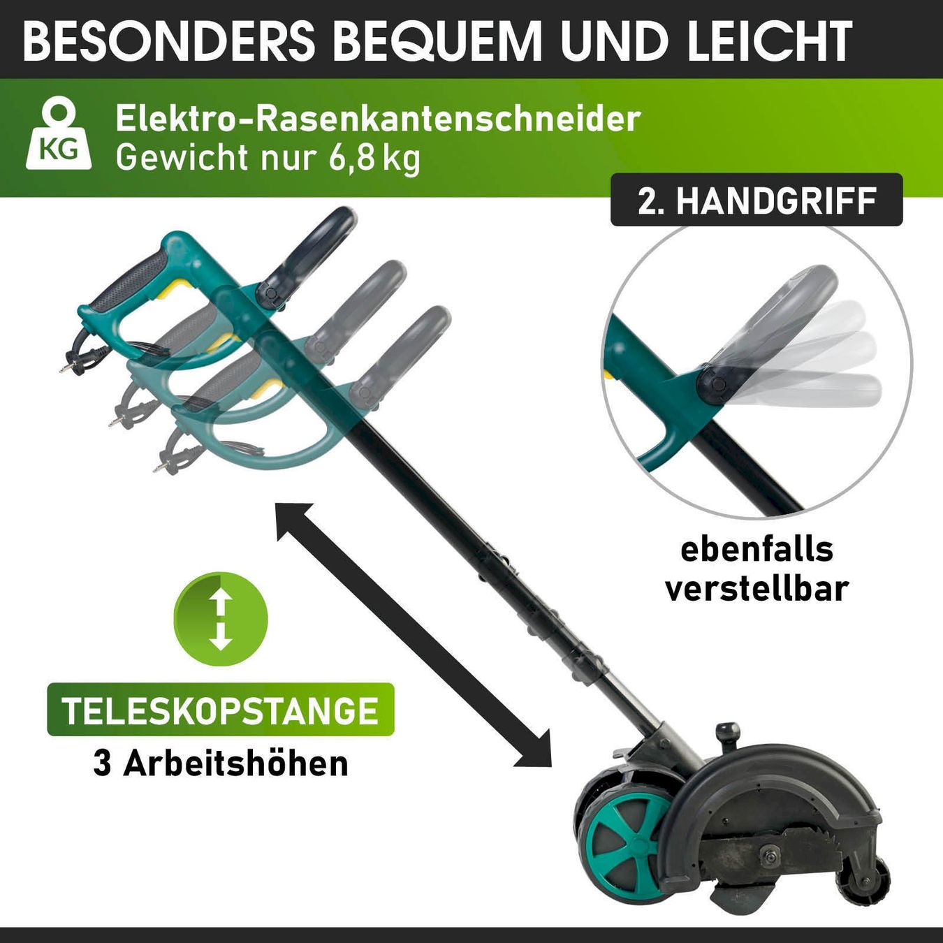 Tagliaerba: BRAST 1400+ elektro-Rasenkantenschneider – Nuovo e nell'imballaggio originale da Bottighofen venduto da zaap 3